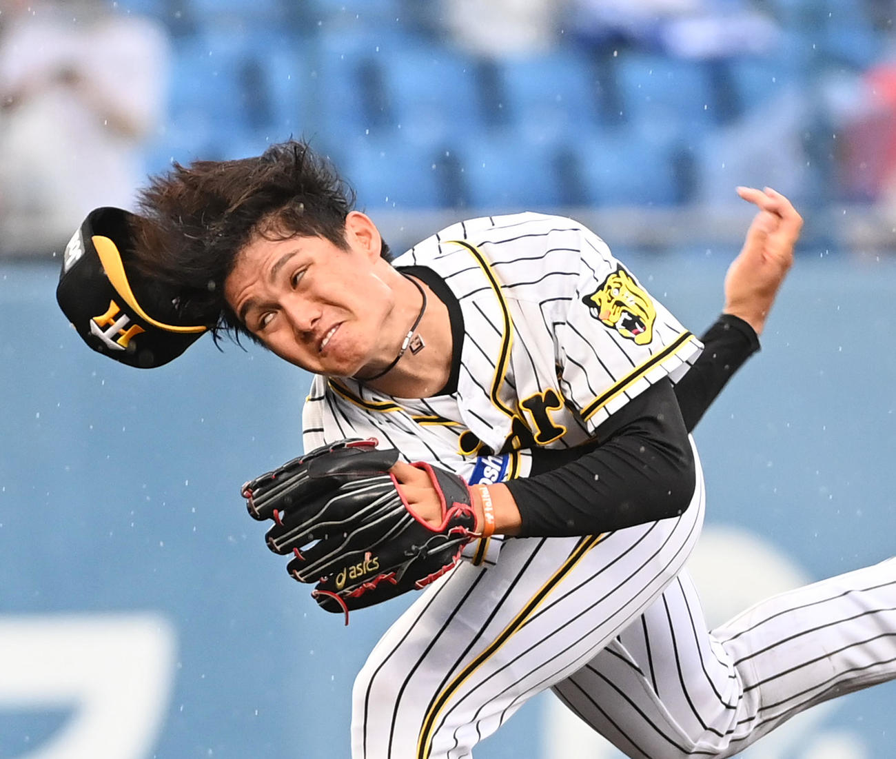 全ウ対全イ　全ウ先発の西純（撮影・前岡正明）