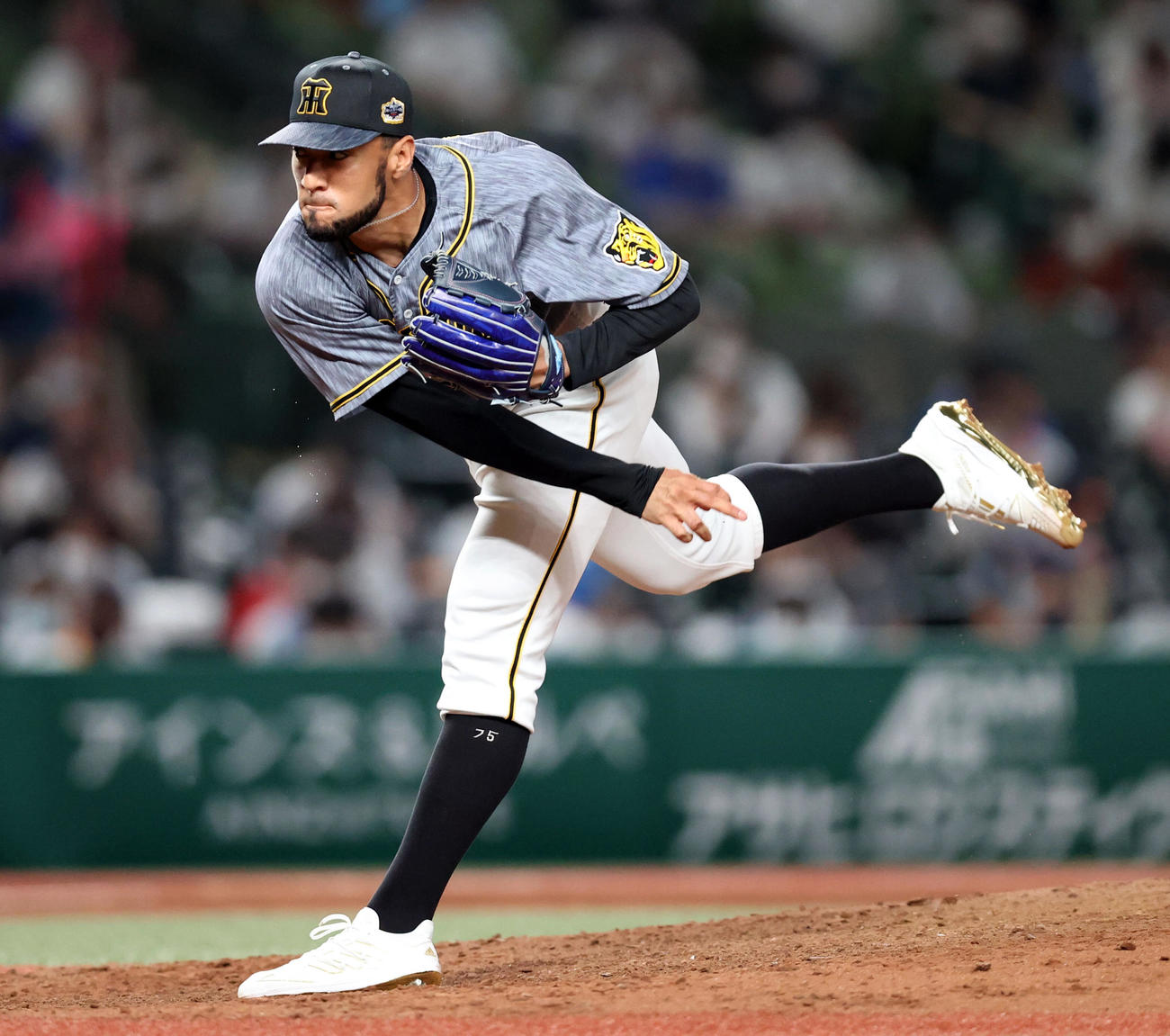 全パ対全セ　9回裏から登板するスアレス（撮影・狩俣裕三）
