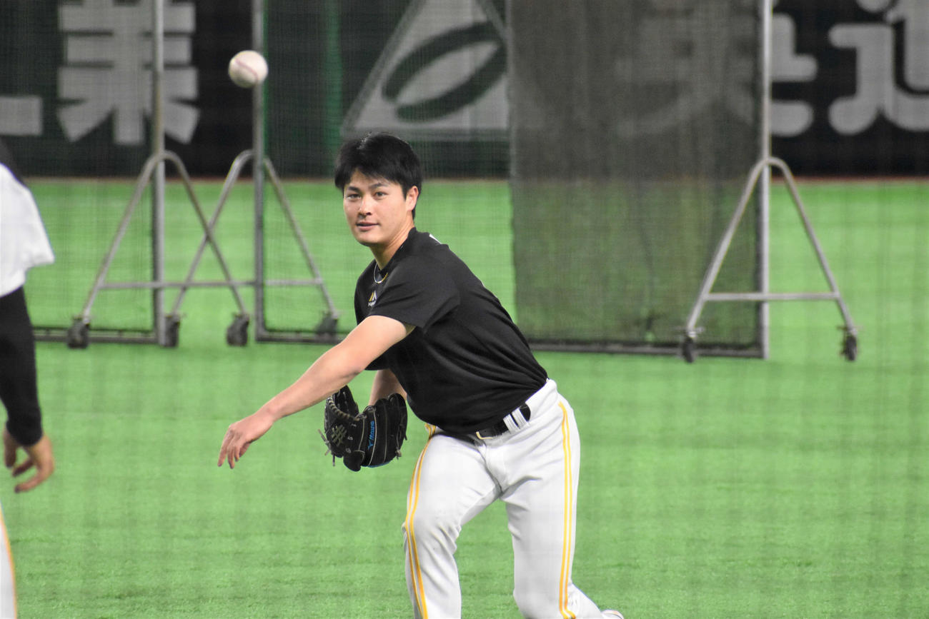 ソフトバンク笠谷（2021年4月26日撮影）
