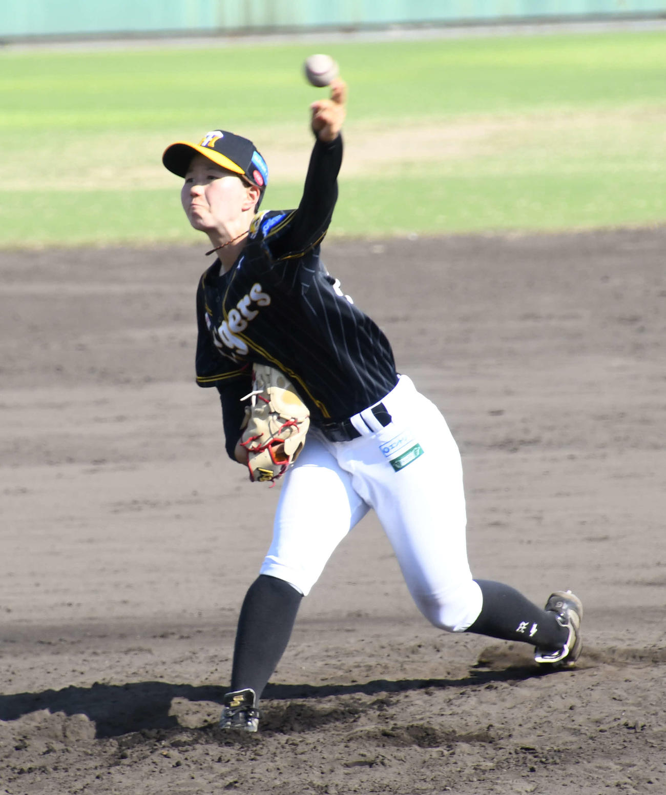 阪神タイガースWomenの水流麻夏投手（撮影・中野椋）