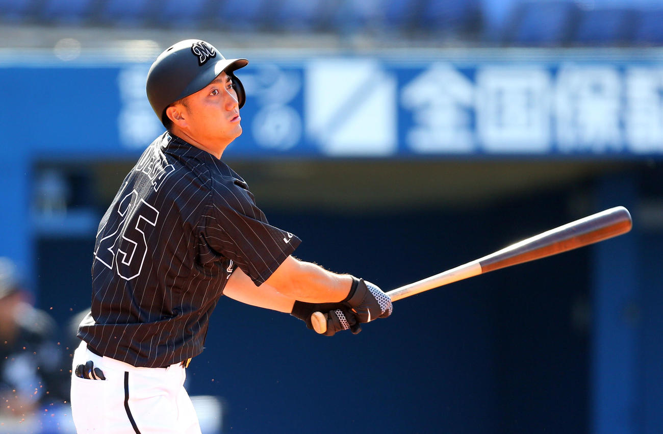 ロッテ植田将太（20年3月18日撮影）