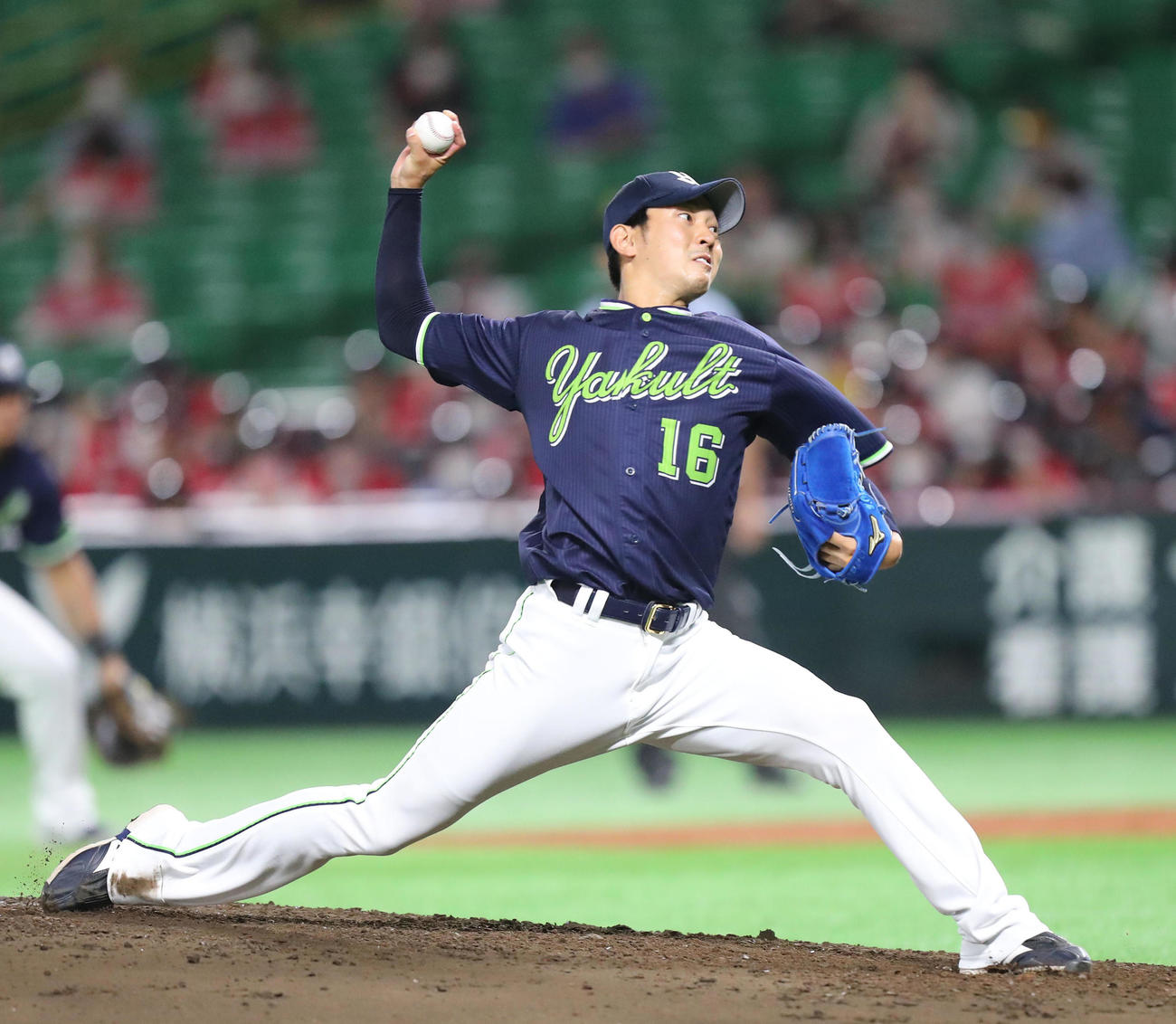 ソフトバンク対ヤクルト　3回に登板した原樹理（撮影・梅根麻紀）
