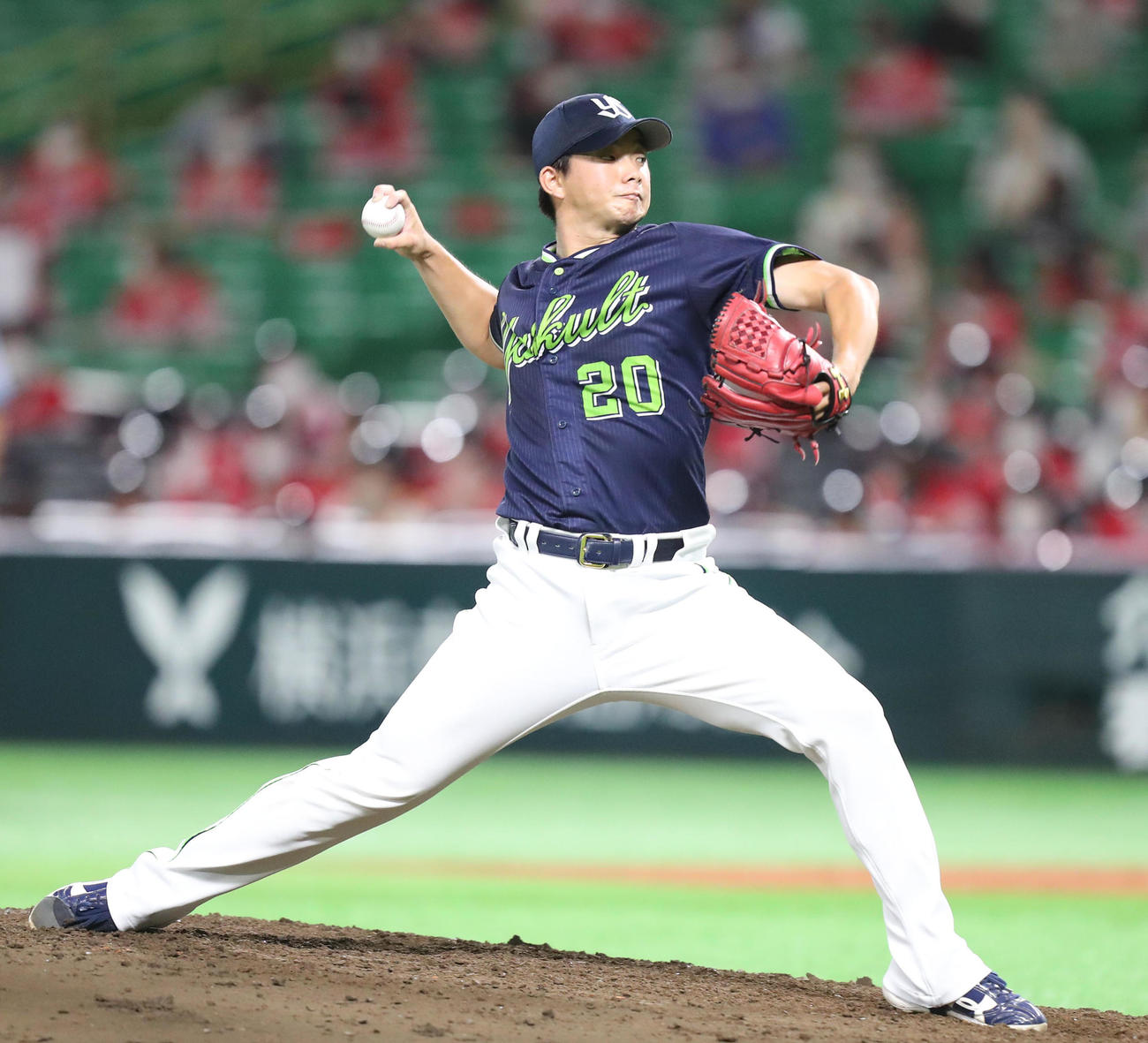 ソフトバンク対ヤクルト　7回に登板した木沢尚文（撮影・梅根麻紀）