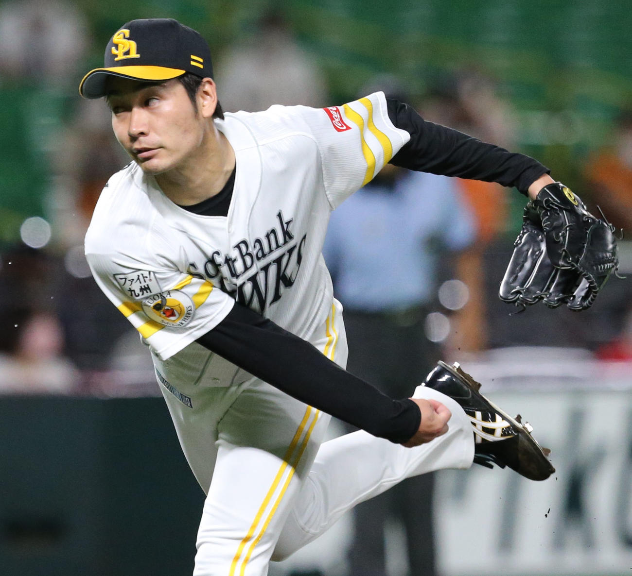 ソフトバンク対巨人　ソフトバンク先発武田翔太（撮影・屋方直哉）＝2021年8月3日、福岡ペイペイドーム