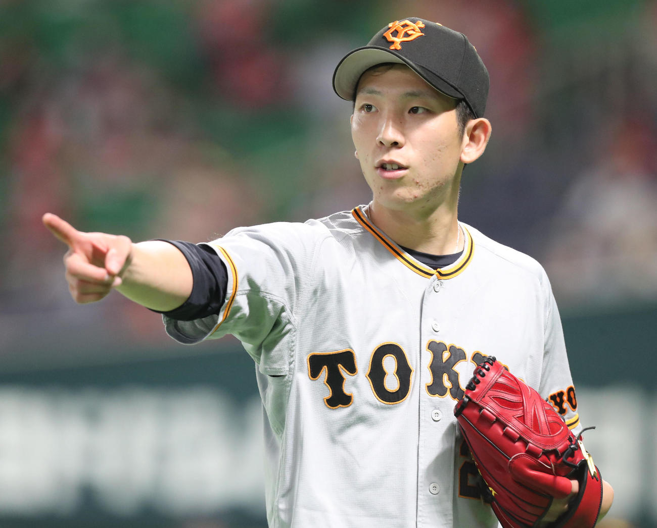 ソフトバンク対巨人　6回を投げ終えた戸郷翔征（撮影・梅根麻紀）