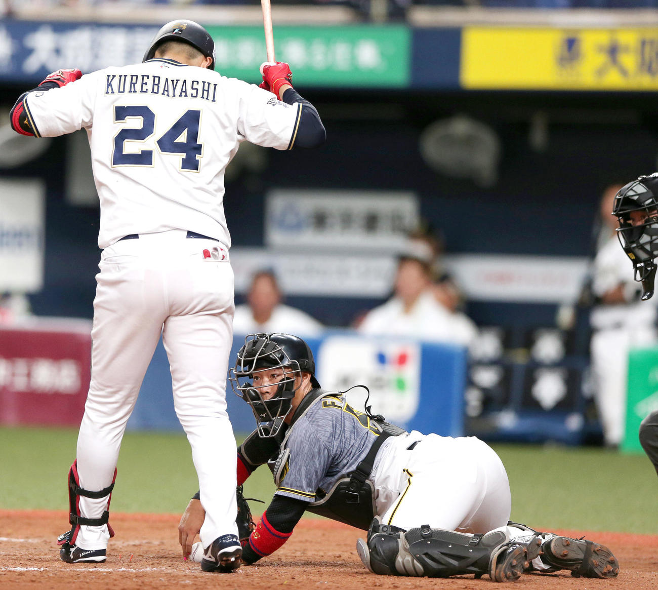 オリックス対阪神　8回の守備についた捕手藤田（撮影・上山淳一）