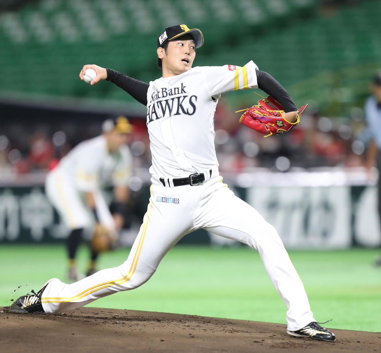 ソフトバンク対巨人　先発・石川柊太（撮影・梅根麻紀）