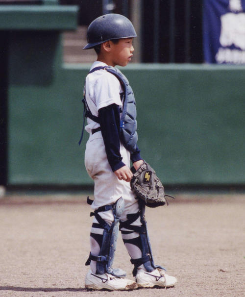 02年4月、福井市春季少年野球大会に出場したオリックス吉田正（父正宏さん提供）