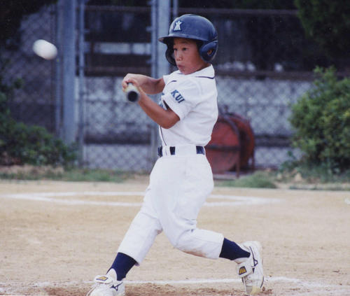03年9月、福井市秋季少年野球大会に出場したオリックス吉田正（父正宏さん提供）