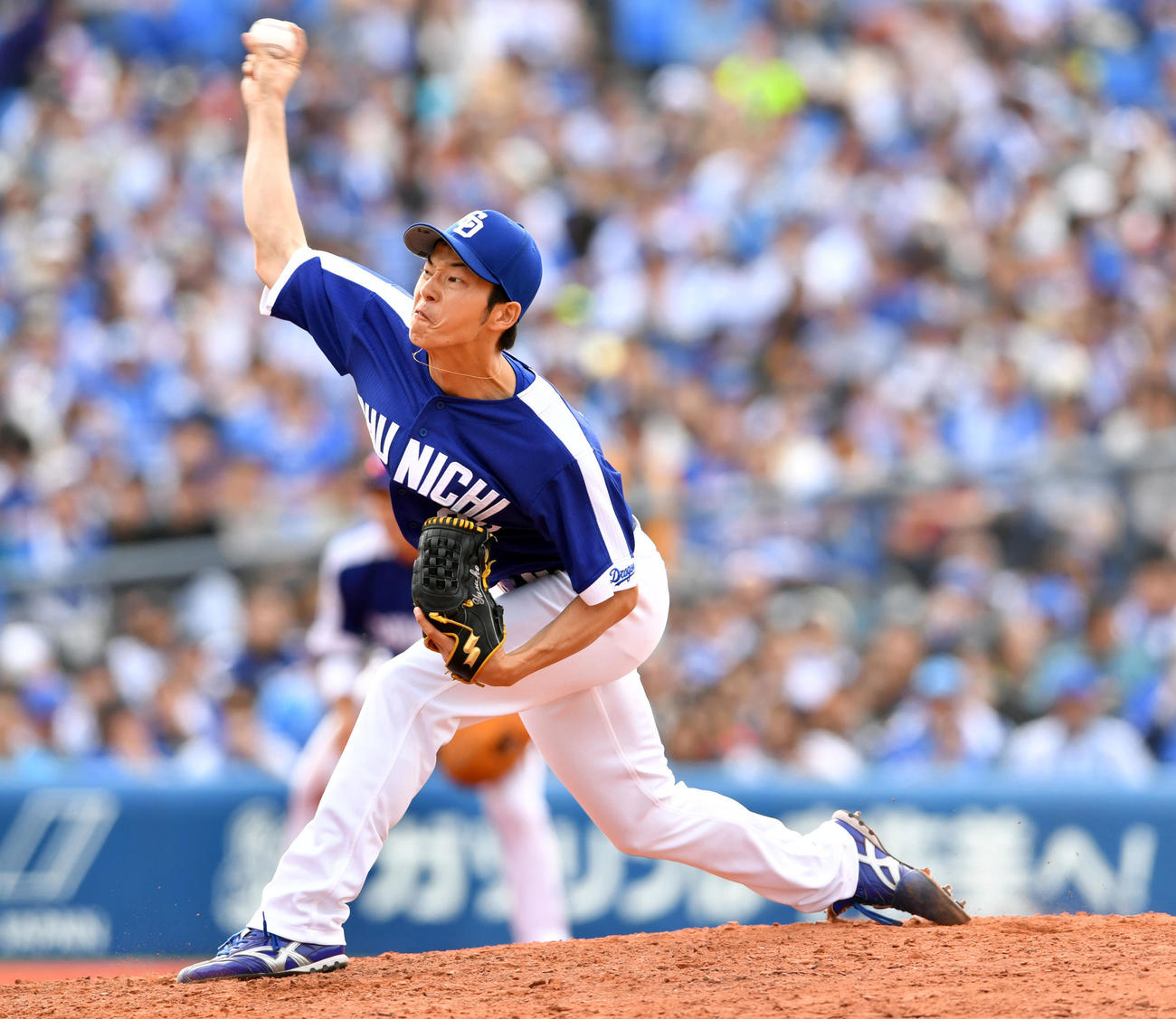 DeNA対中日　力投する中日木下雄さん（2018年4月15日撮影）