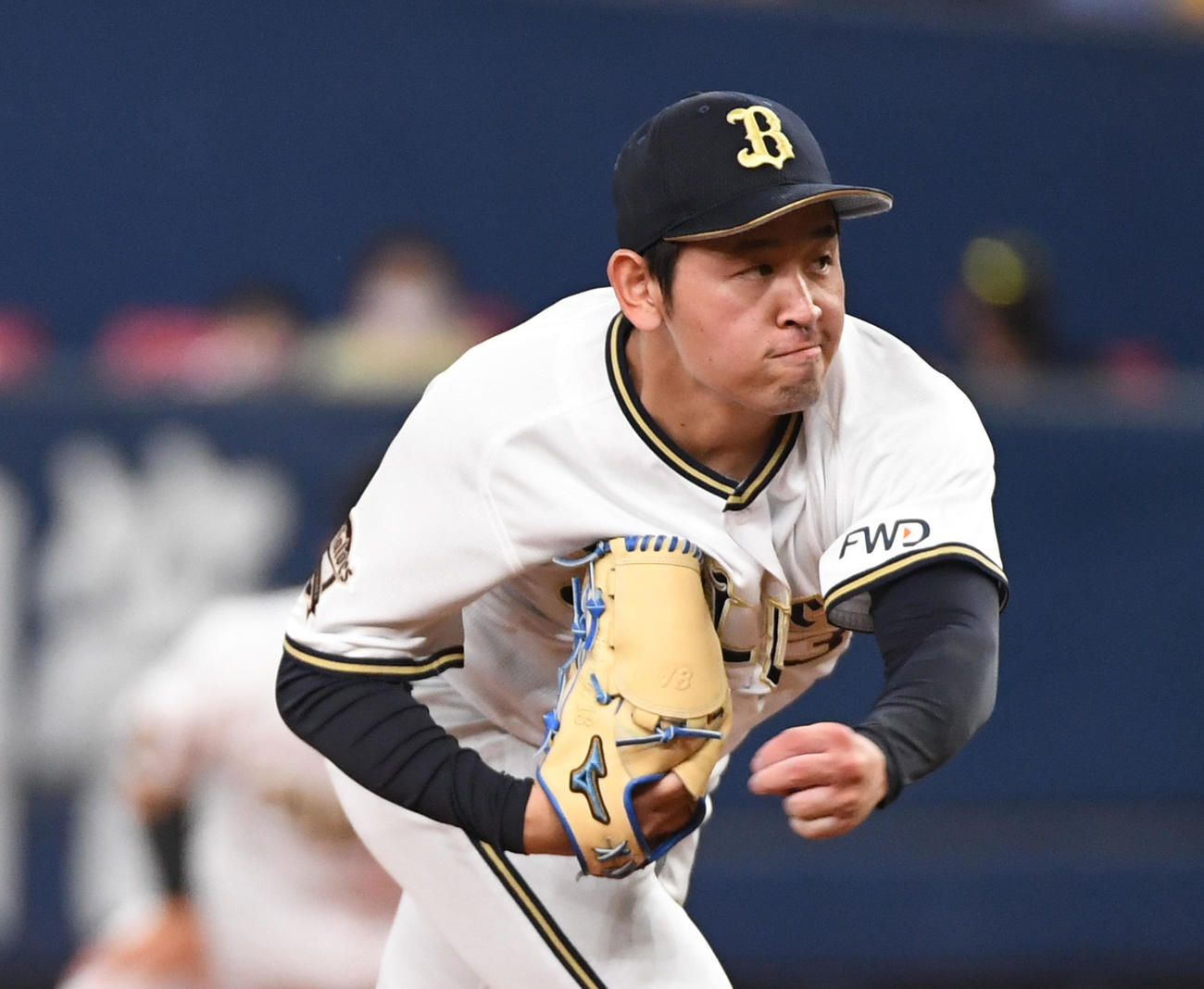 オリックス対阪神　オリックス先発の宮城（撮影・前岡正明）
