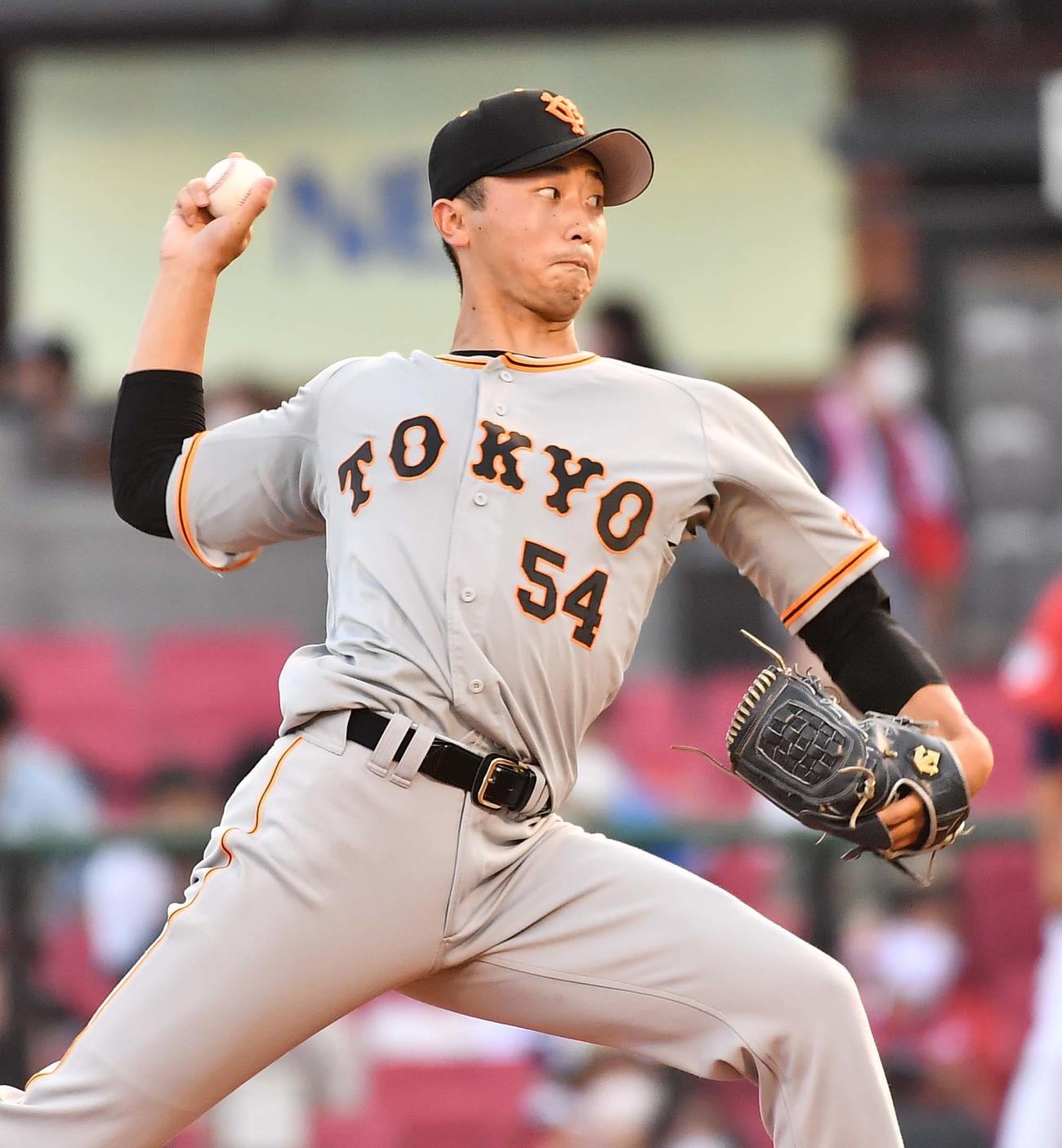 巨人直江大輔（2021年7月25日撮影）