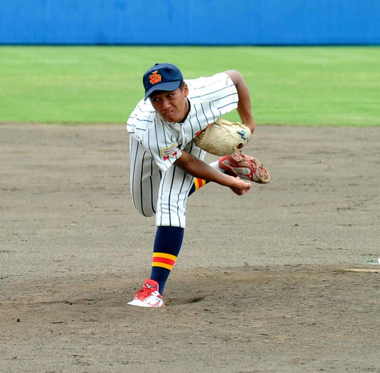 3失点完投した静岡裾野A・上原