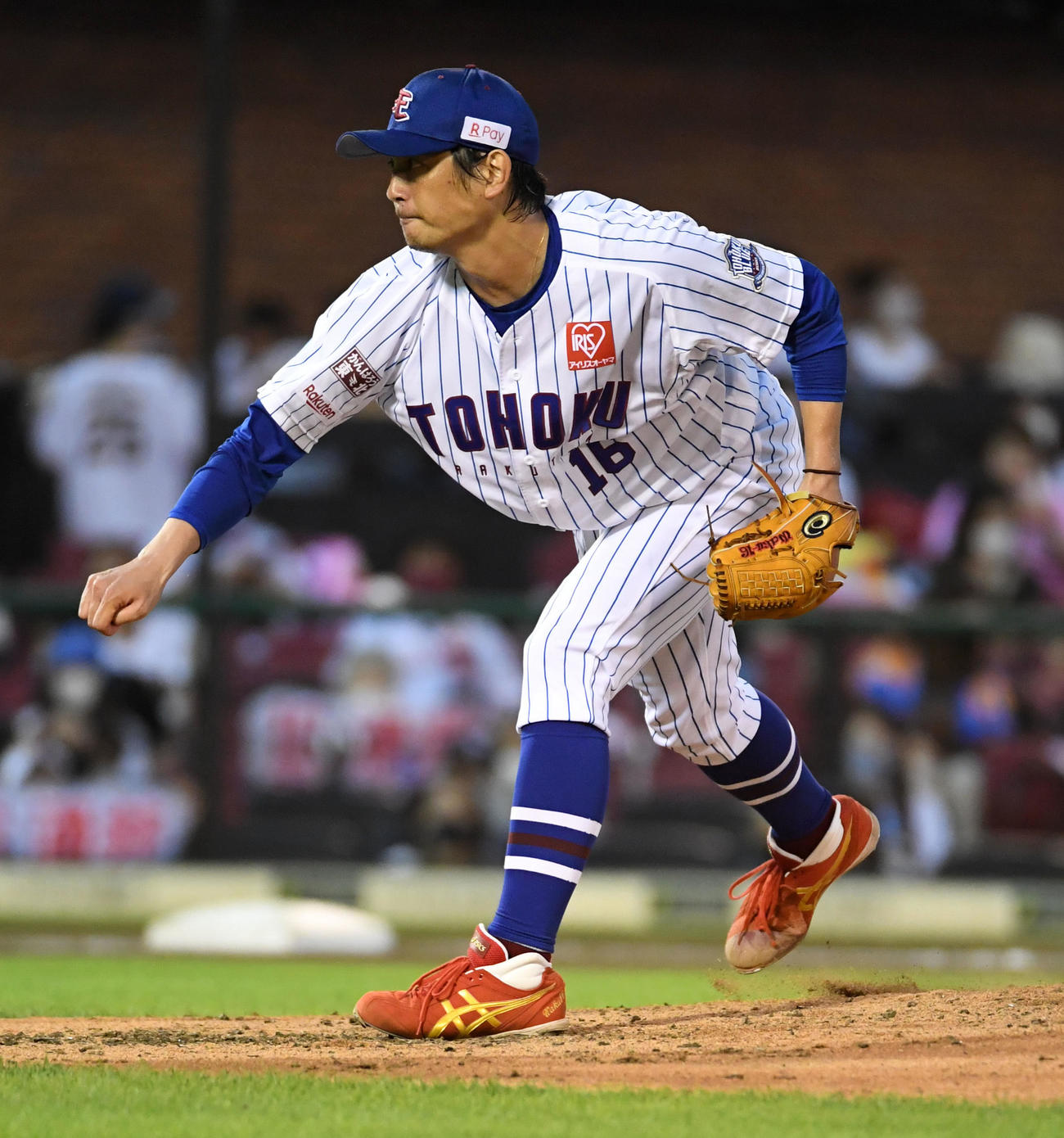 楽天対阪神　楽天先発の涌井（撮影・前岡正明）
