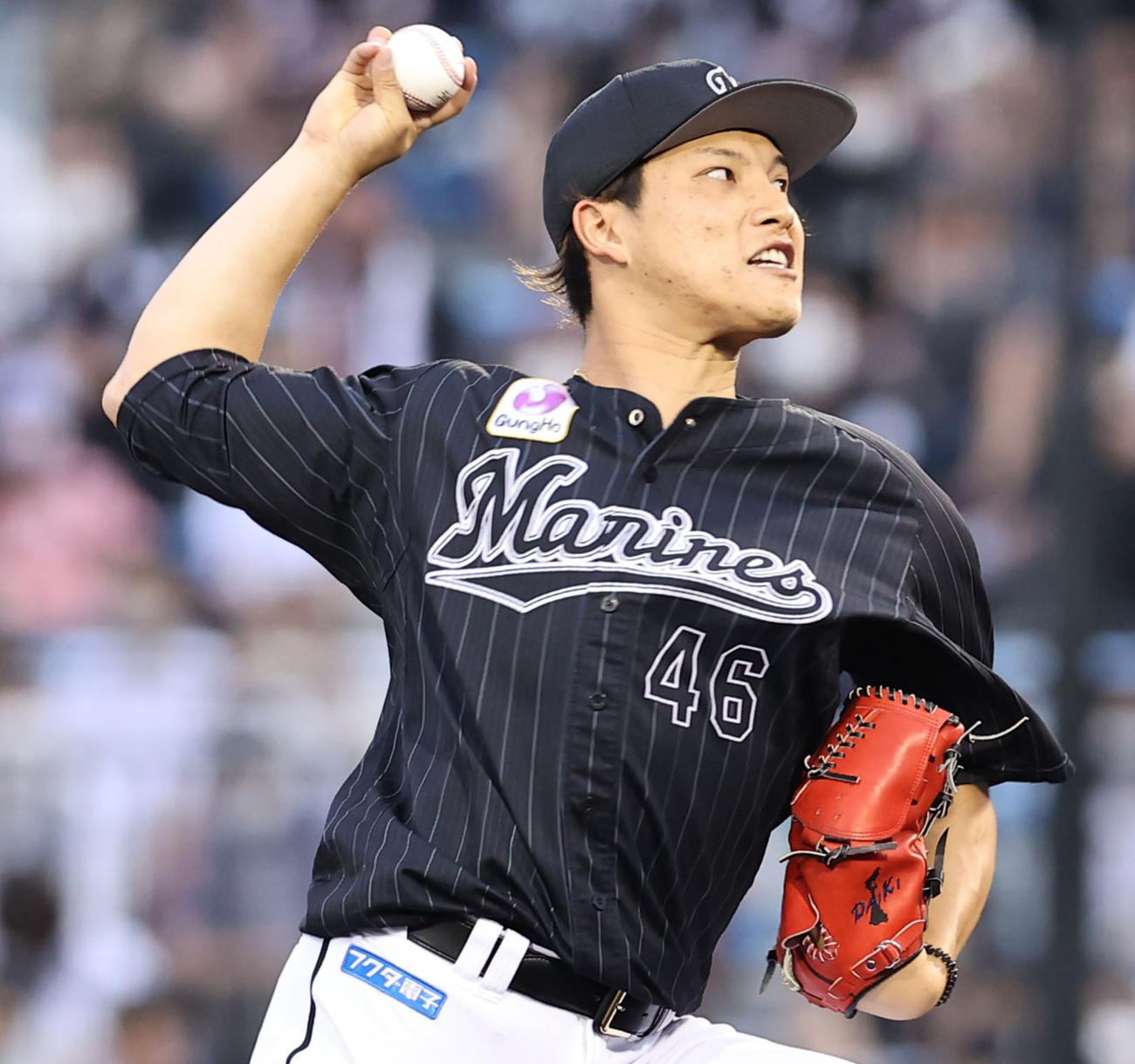ロッテ岩下大輝（2021年6月26日撮影）