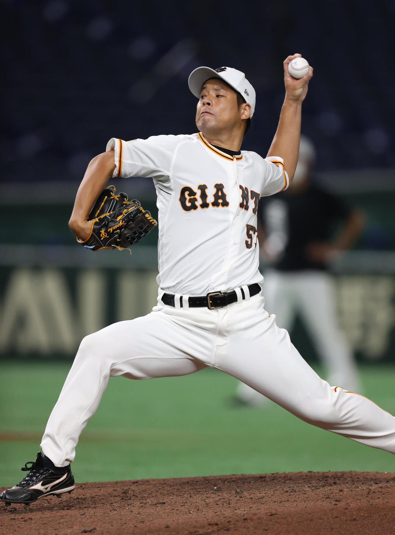 一カ所打撃に登板した高木（撮影・狩俣裕三）