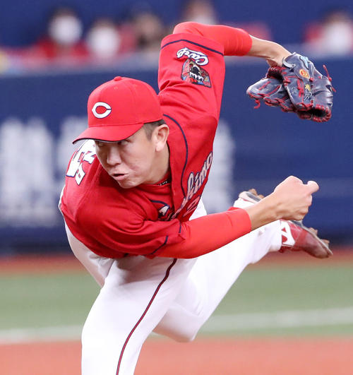 阪神対広島 9回裏途中から登板するケムナ(撮影・加藤哉)