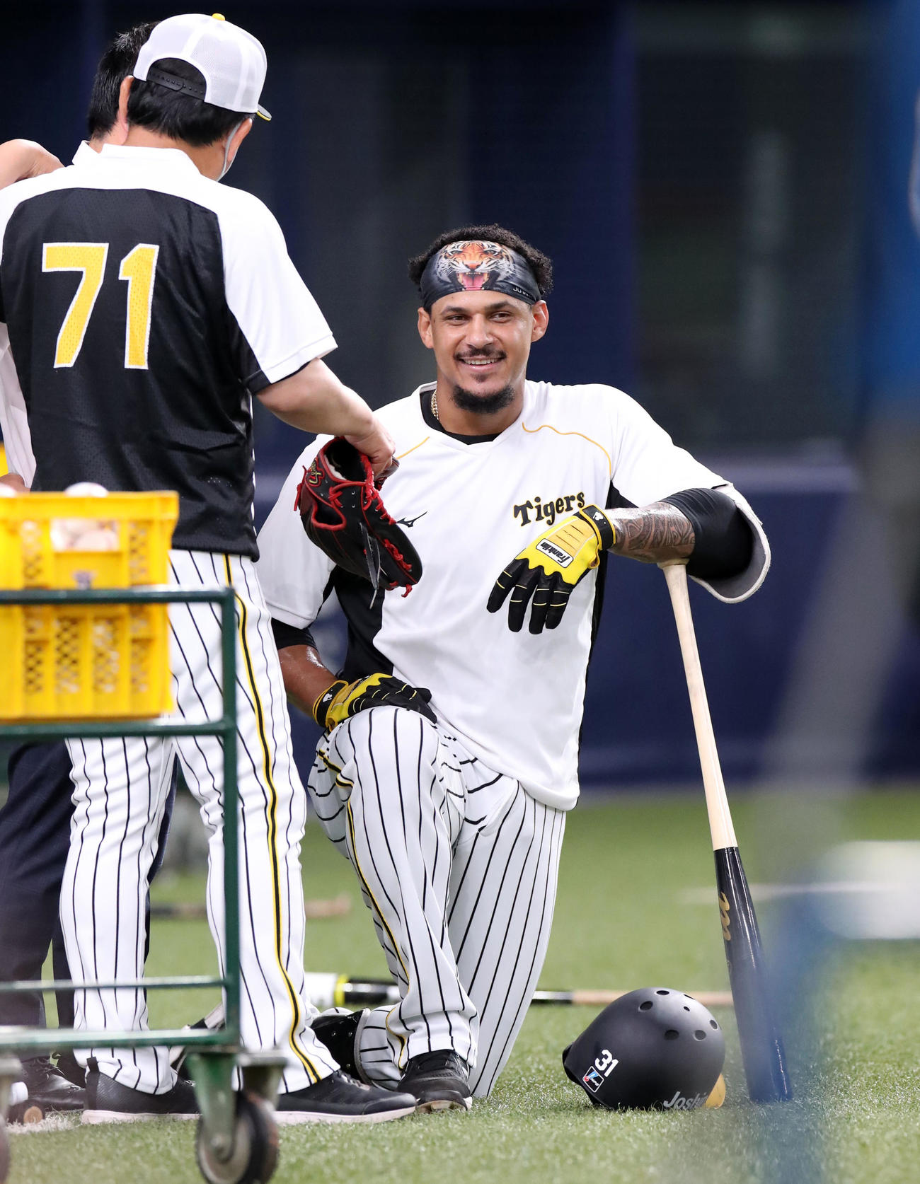 シート打撃に参加した阪神マルテ（撮影・加藤哉）
