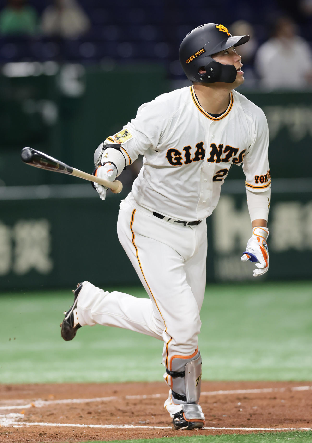 巨人対中日　4回裏巨人無死、大城は本塁打を放つ（撮影・足立雅史）