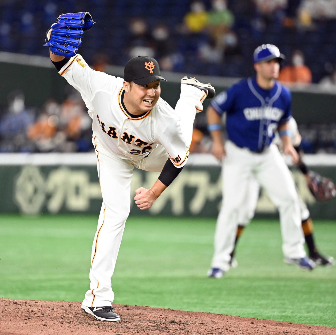 巨人対中日　力投する巨人今村（撮影・たえ見朱実）