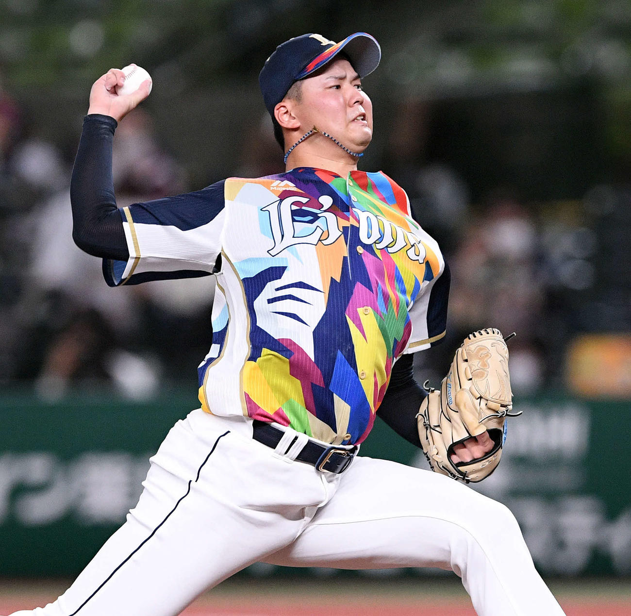 西武対楽天　西武先発の渡辺（撮影・滝沢徹郎）