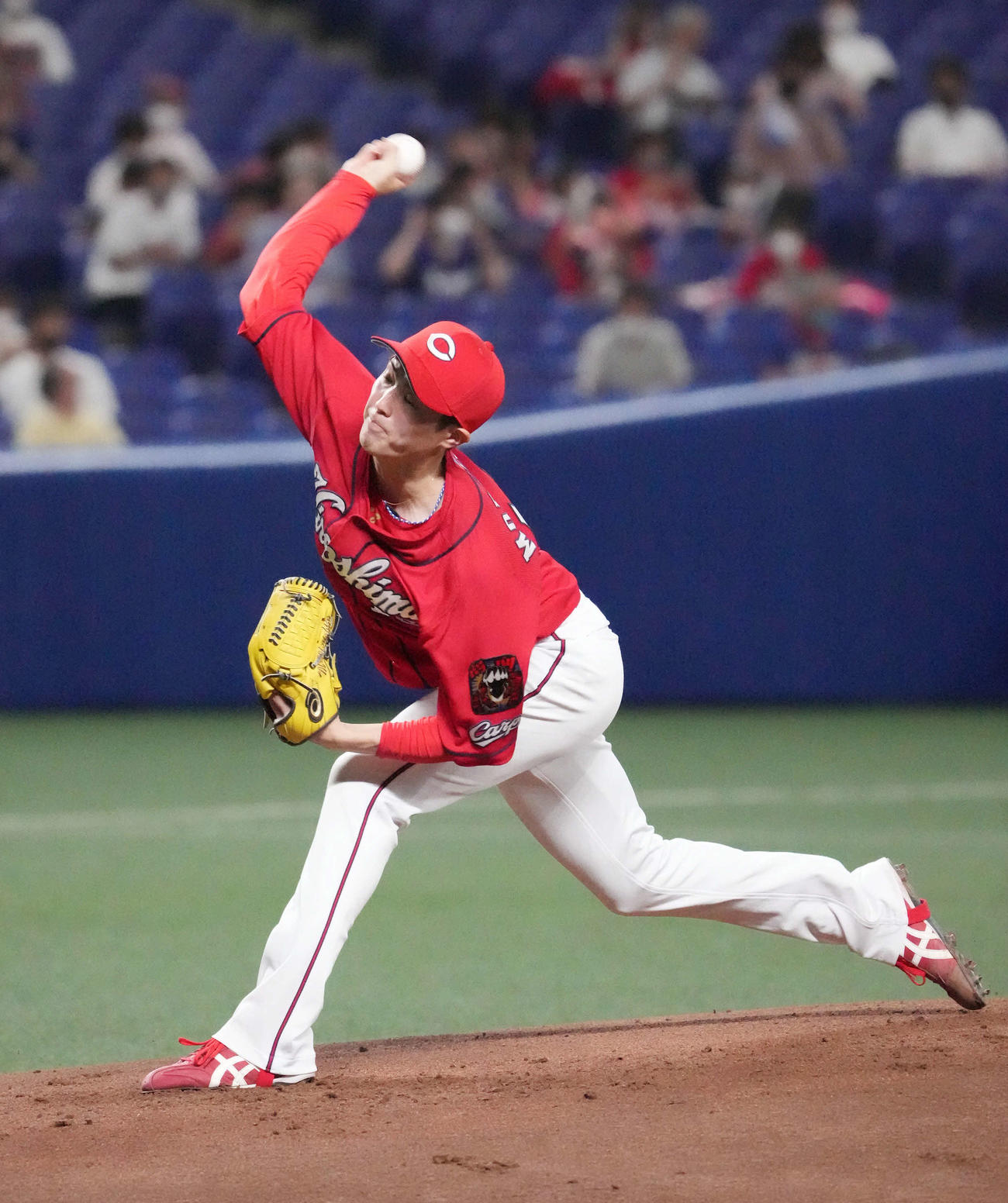 中日対広島　広島先発の森下（撮影・森本幸一）