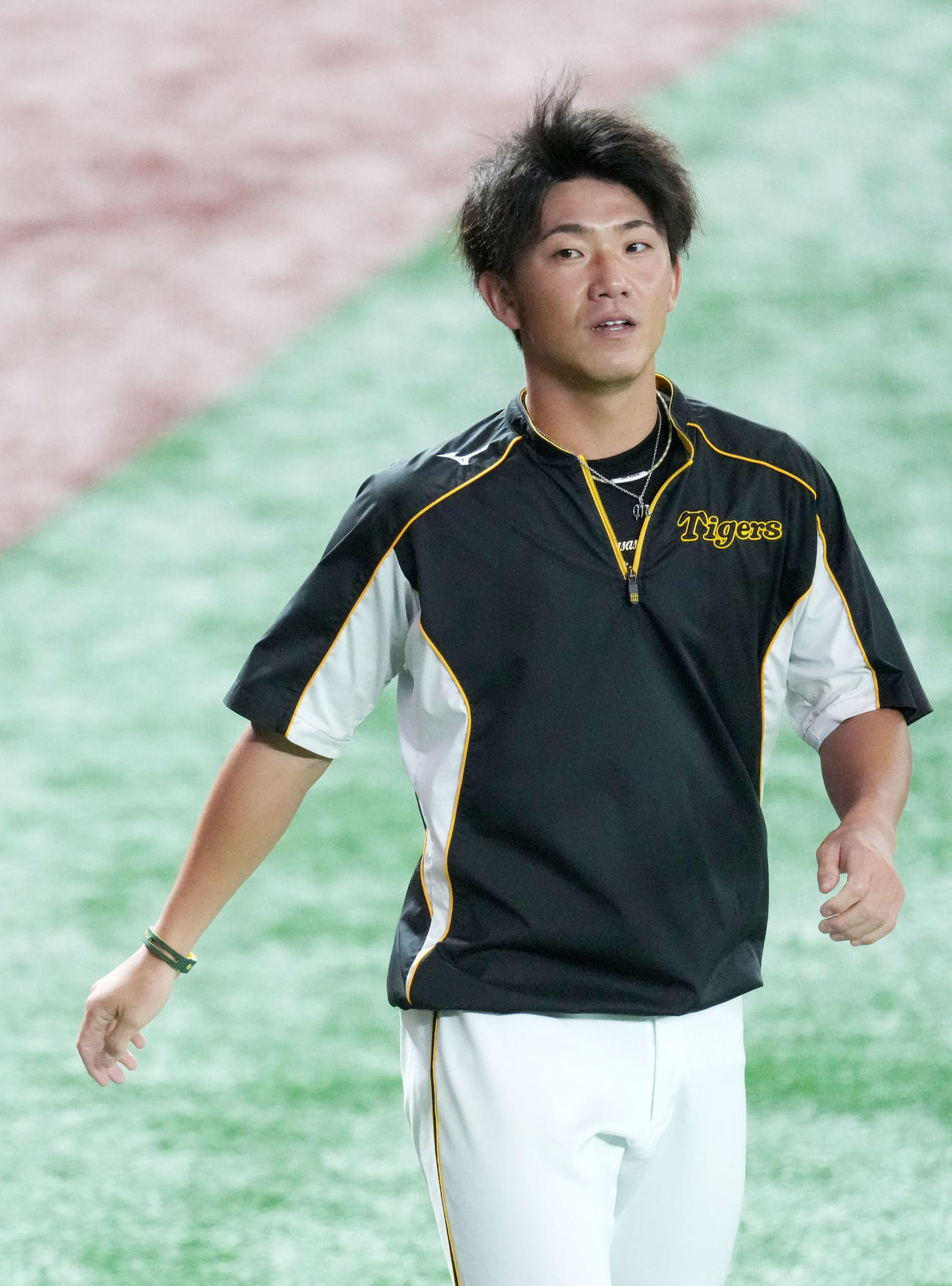 DeNA対阪神　トレーニングをする阪神伊藤将（撮影・横山健太）