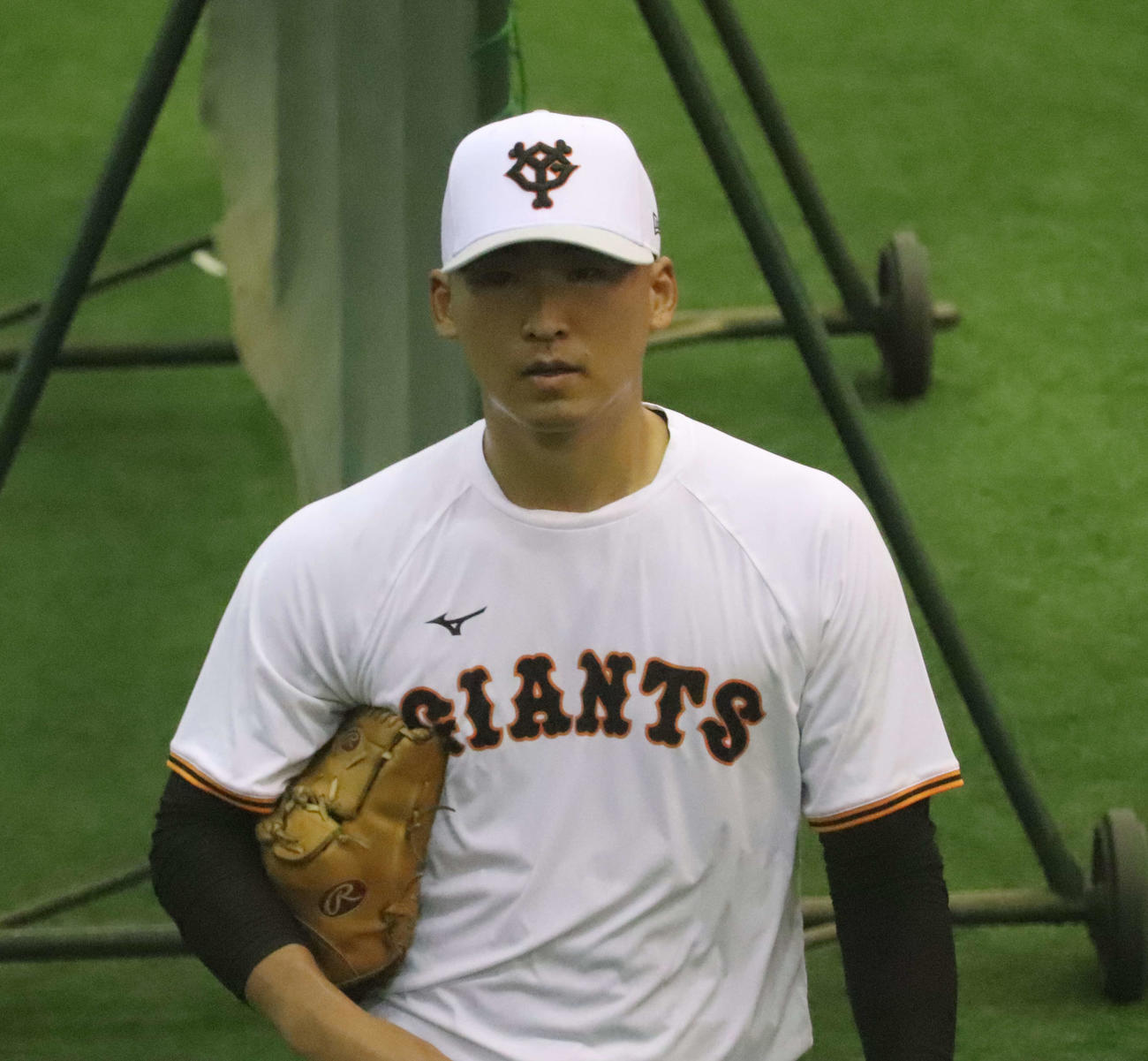 2軍練習に合流した巨人ダニエル（撮影・小早川宗一郎）