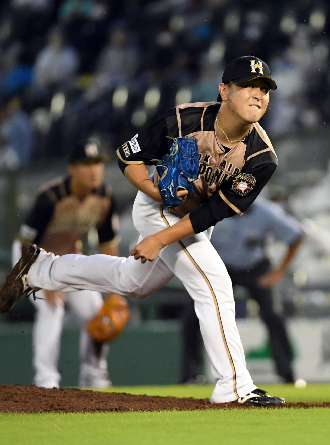 オリックス対日本ハム　力投する日本ハム先発の河野（撮影・前岡正明）