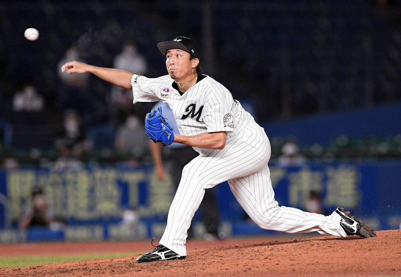 ロッテ益田直也（2021年8月18日撮影）