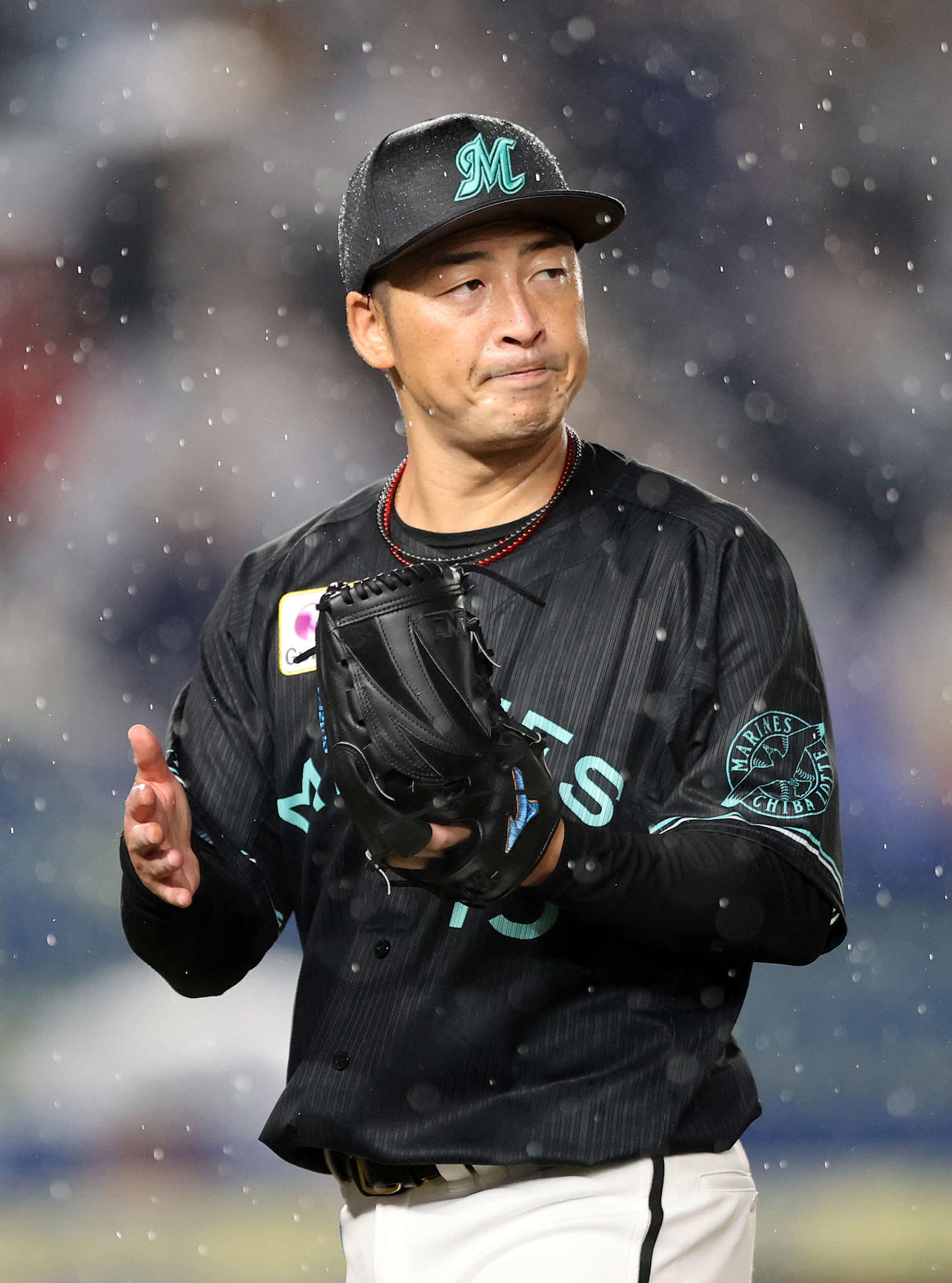 ロッテ美馬学（2021年8月14日撮影）