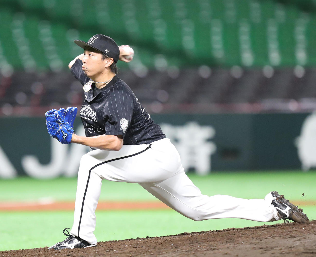 ソフトバンク対ロッテ　9回に登板した益田直也（撮影・梅根麻紀）