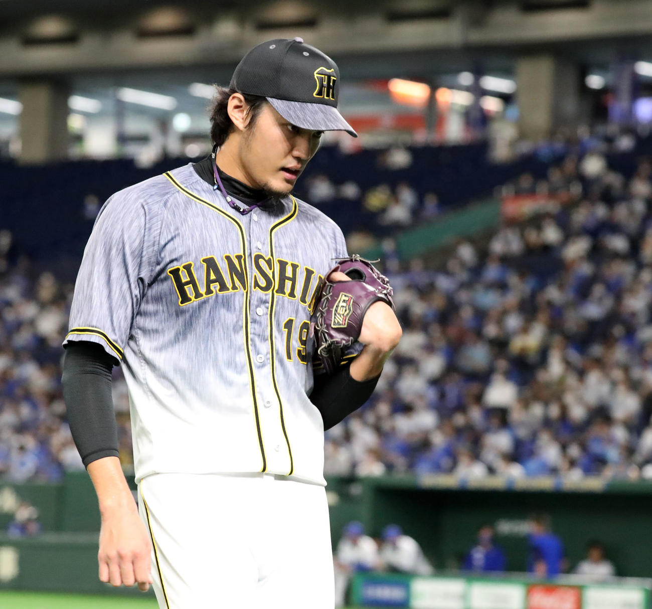 19日のDeNA戦、5回途中で降板した阪神藤浪