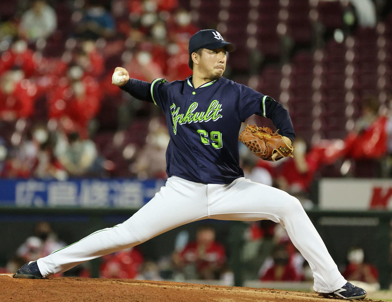 広島対ヤクルト　7回裏広島、ヤクルト三番手の今野（撮影・加藤孝規）