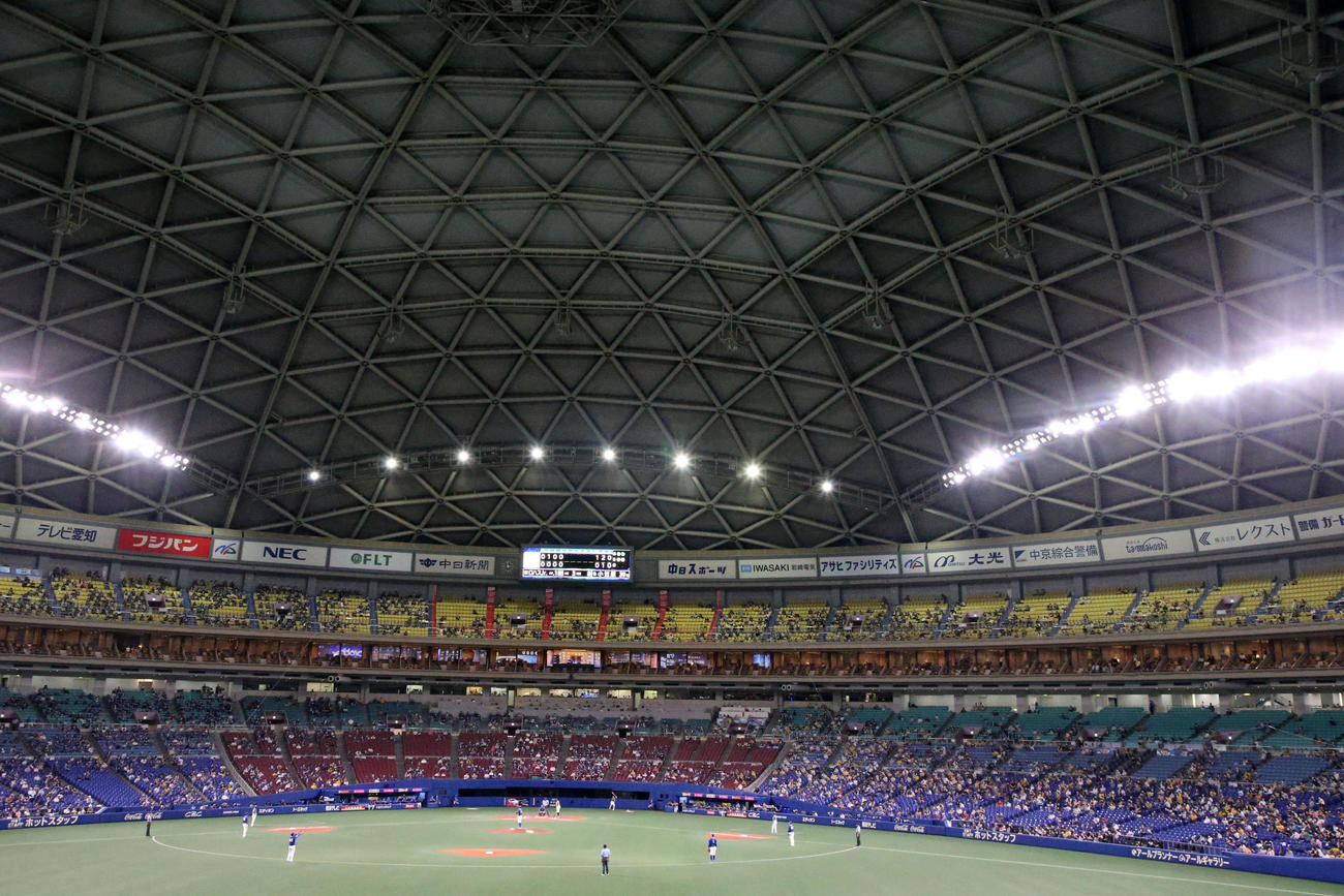 中日対阪神　5回表阪神無死、ロハスは天井直撃のファウルを放っ（撮影・加藤哉）