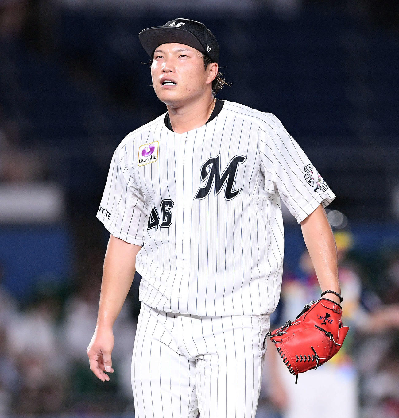 ロッテ岩下大輝（2021年8月17日撮影）