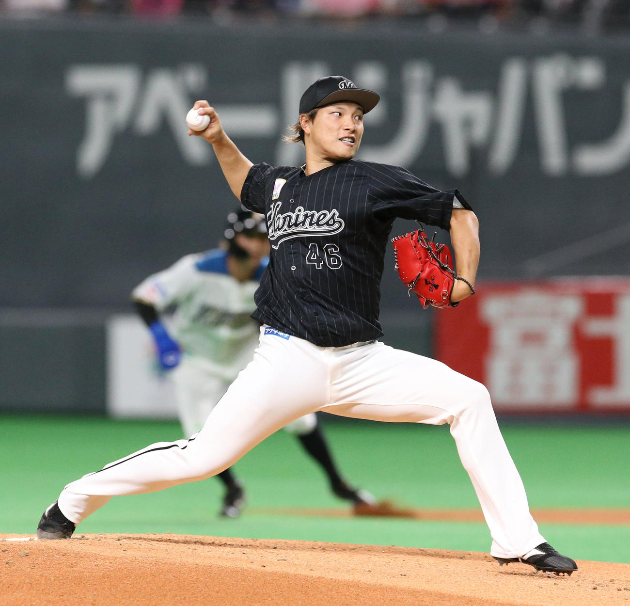 日本ハム対ロッテ　ロッテ先発の岩下（撮影・佐藤翔太）