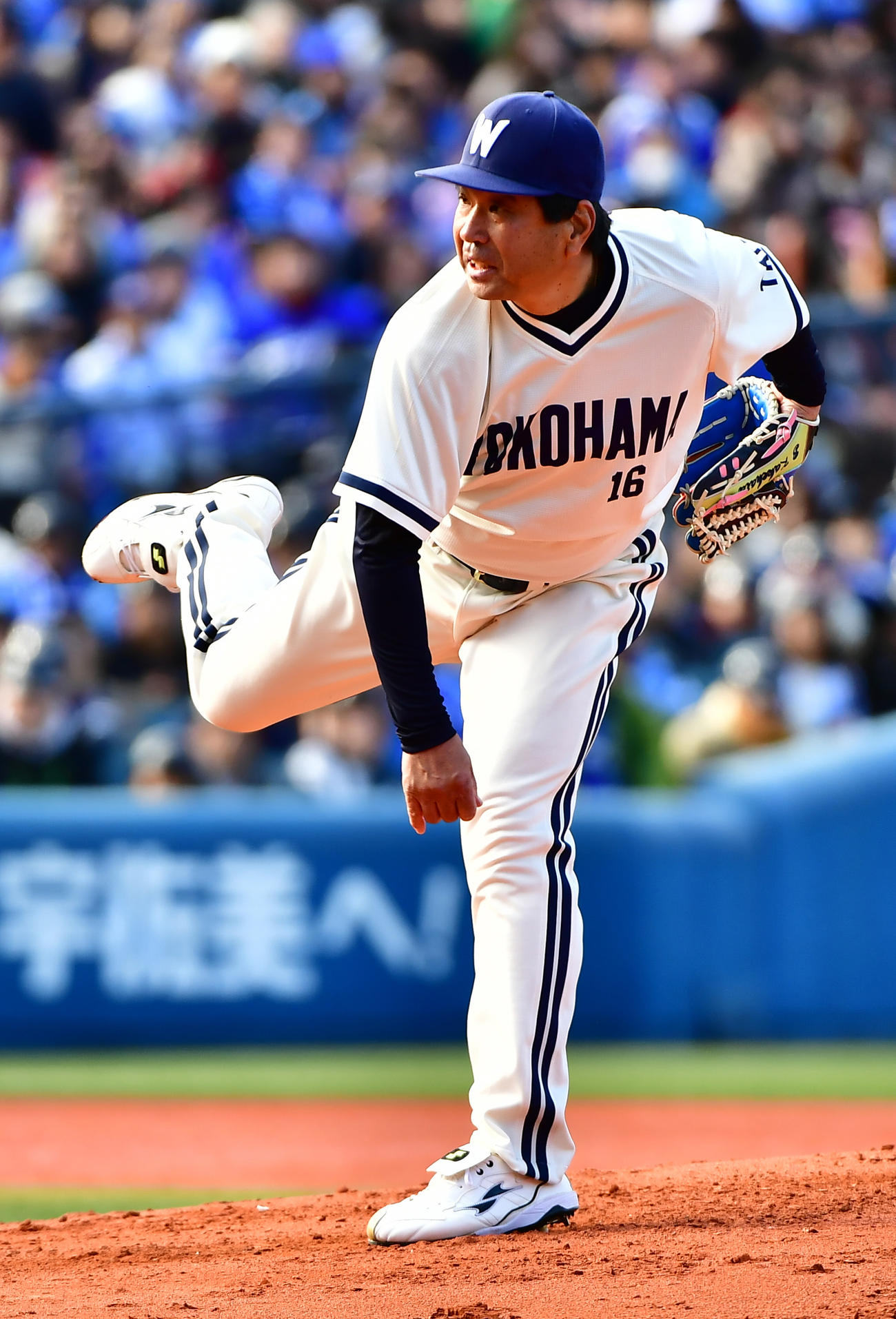レジェンドマッチに臨むTEAM YOKOHAMAの欠端光則（2017年11月23日撮影）