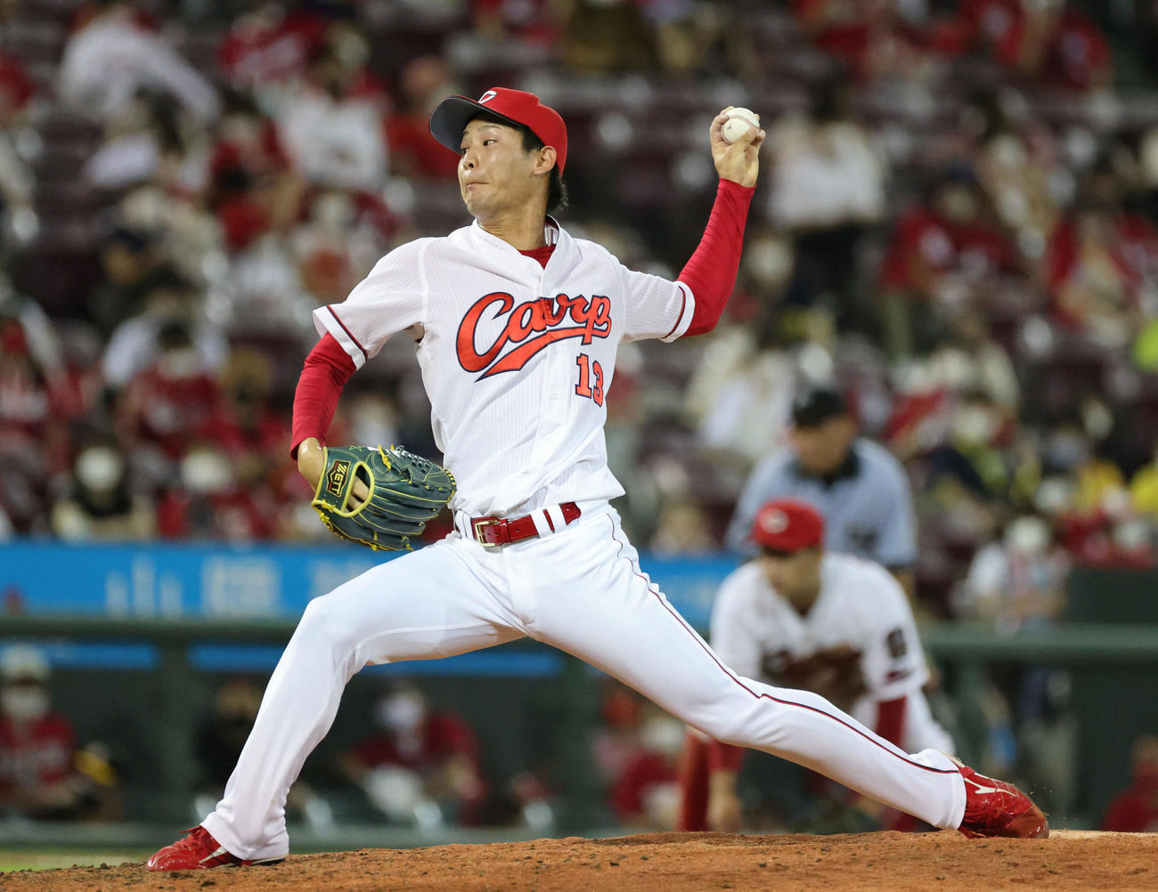 広島対阪神　7回表阪神、広島4番手の森浦（撮影・加藤孝規）