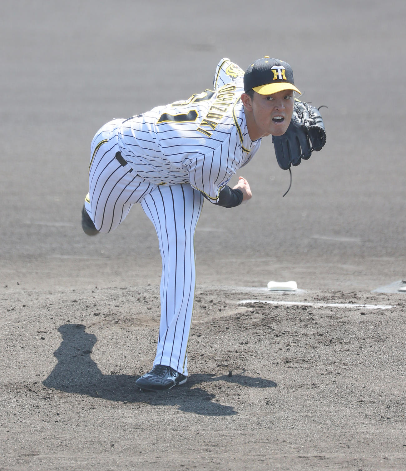 阪神対大商大　阪神先発の望月惇志（代表撮影）
