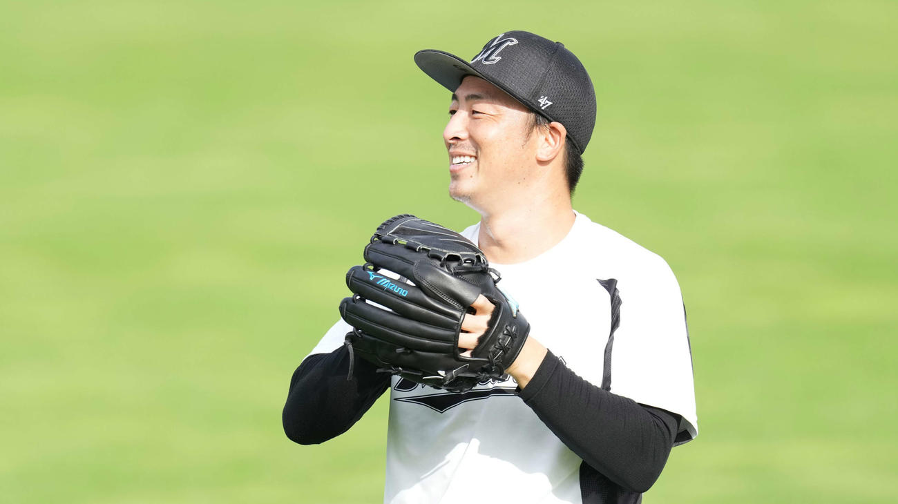 ロッテ美馬学（2021年8月28日撮影）