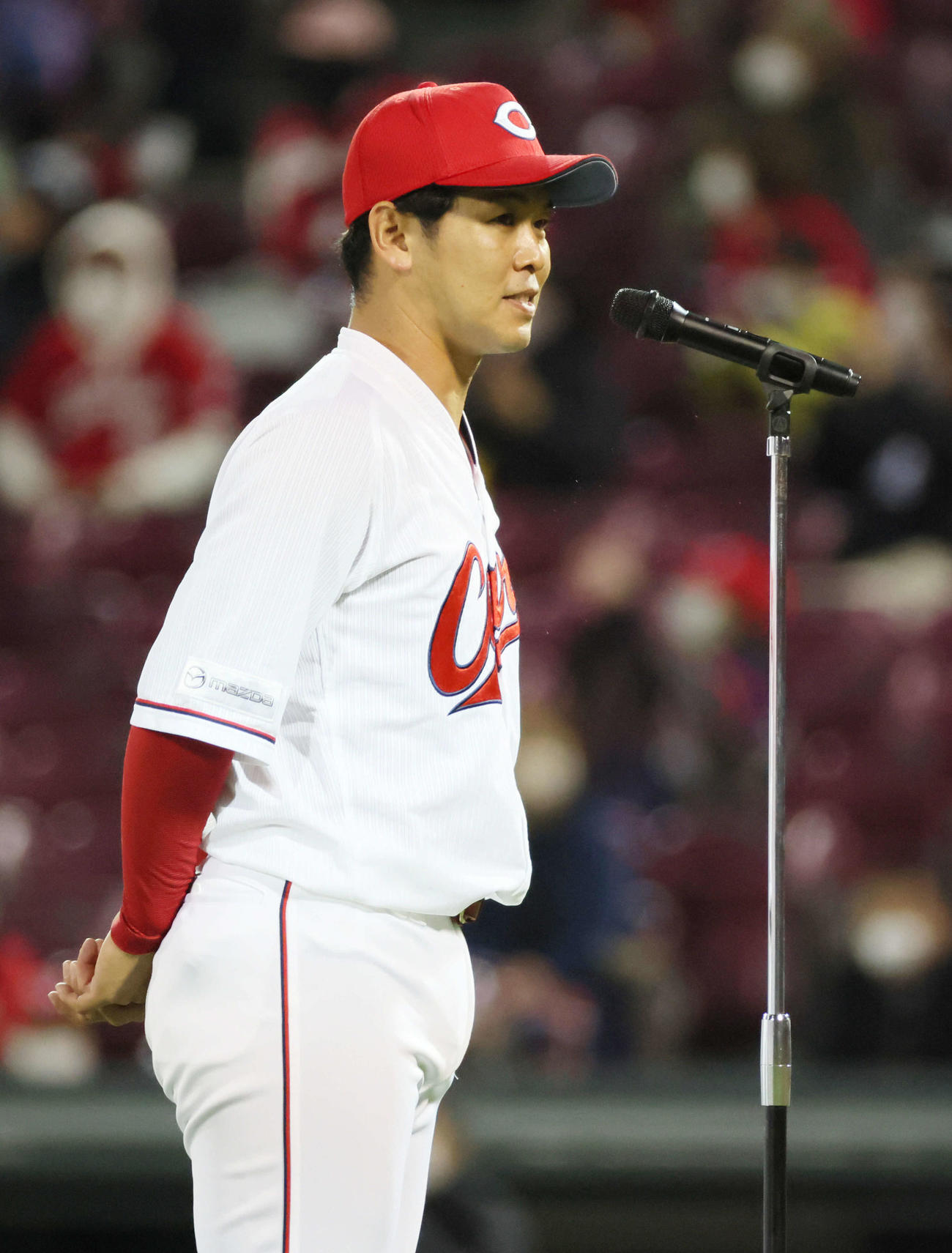 広島時代の小窪哲也（2020年11月11日撮影）