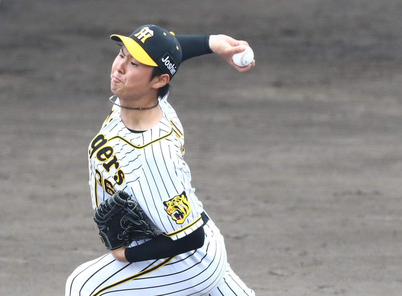 9回に2番手で登板し無失点に抑えた阪神浜地真澄（代表撮影）