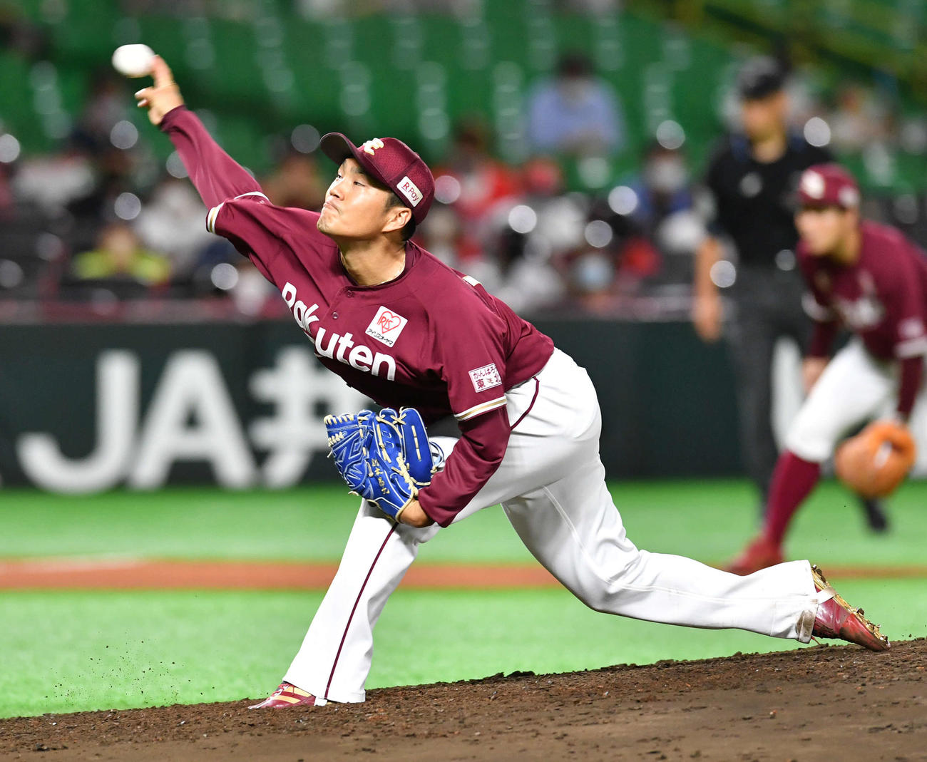 ソフトバンク対楽天　楽天先発の則本昂（撮影・岩下翔太）