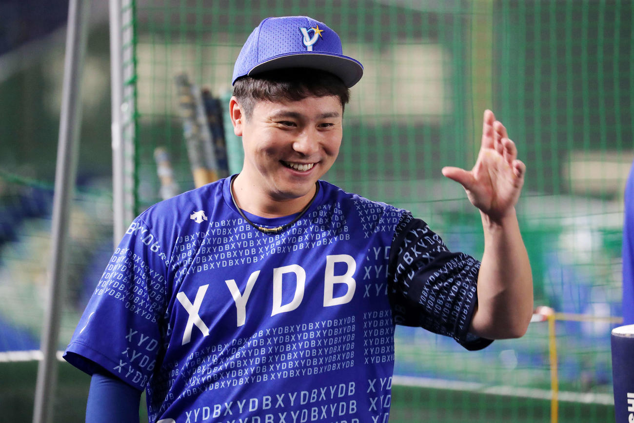 DeNA佐野恵太（2021年8月29日撮影）