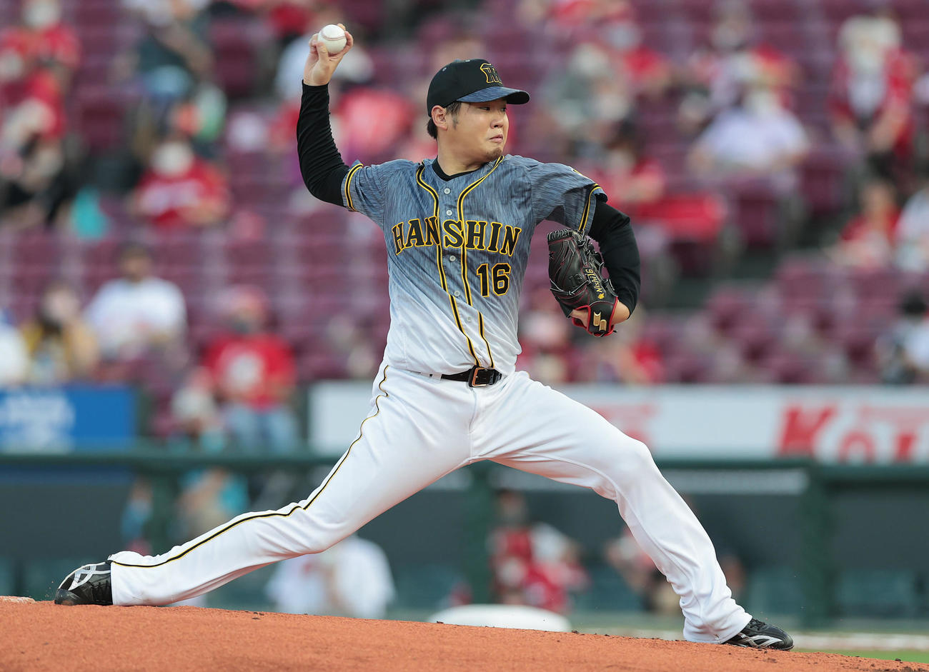 阪神の西勇輝（2021年8月27日撮影）