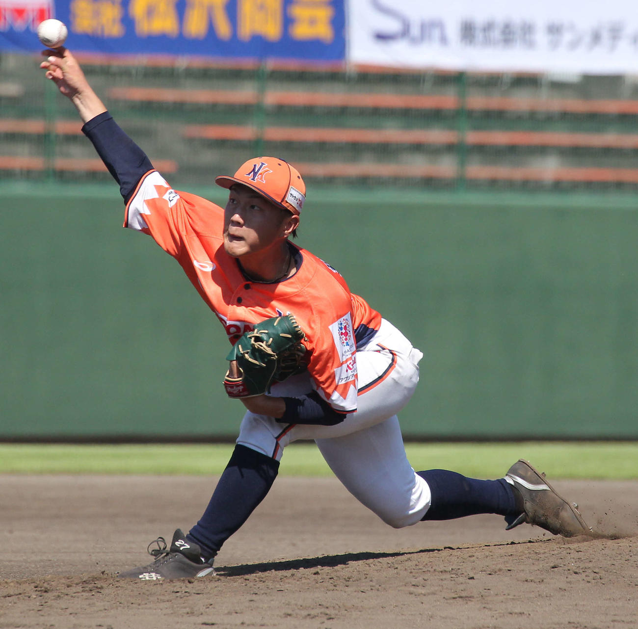 BC新潟の中園大樹投手（2021年8月29日）