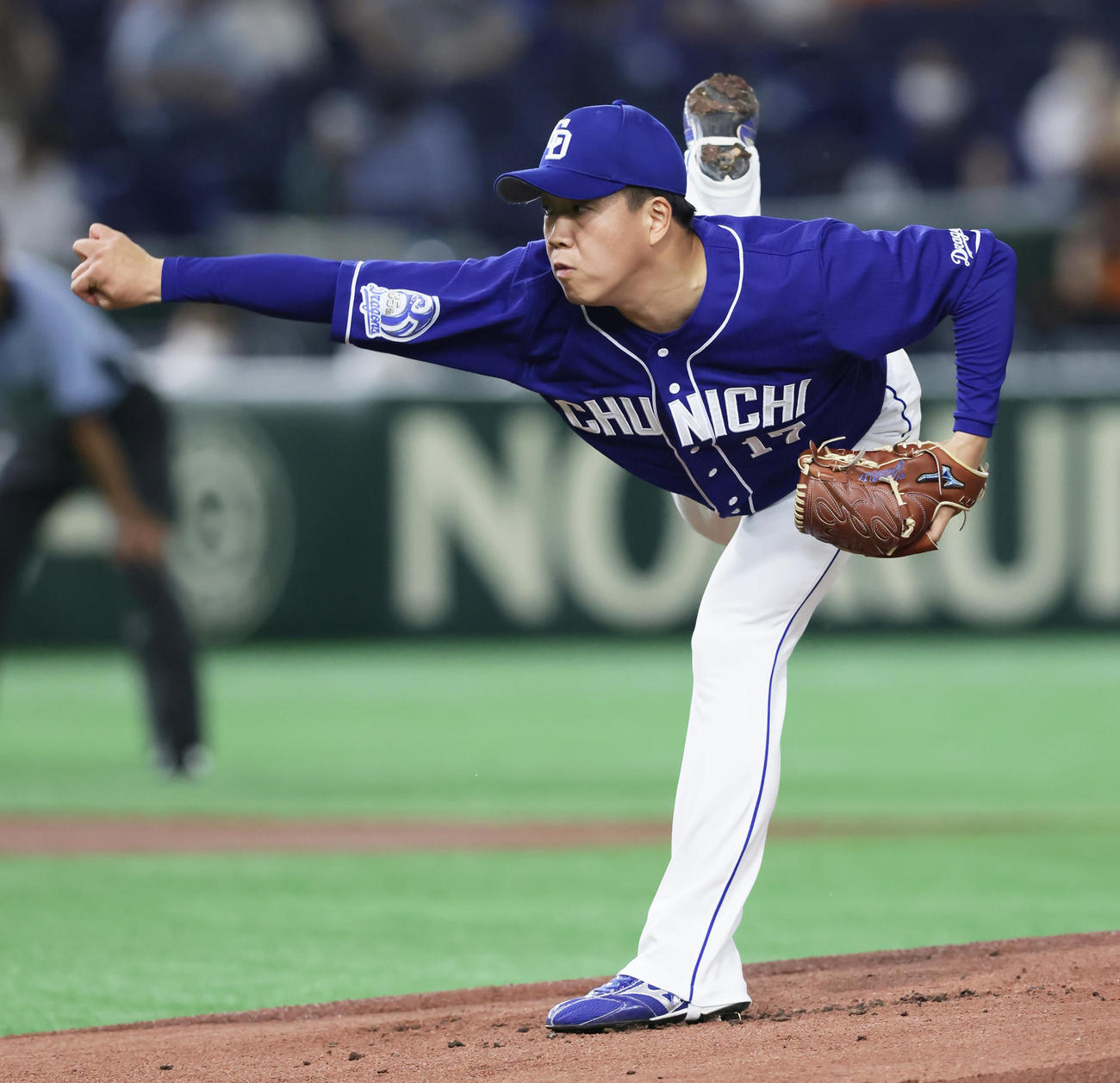 中日柳裕也（2021年7月8日撮影）