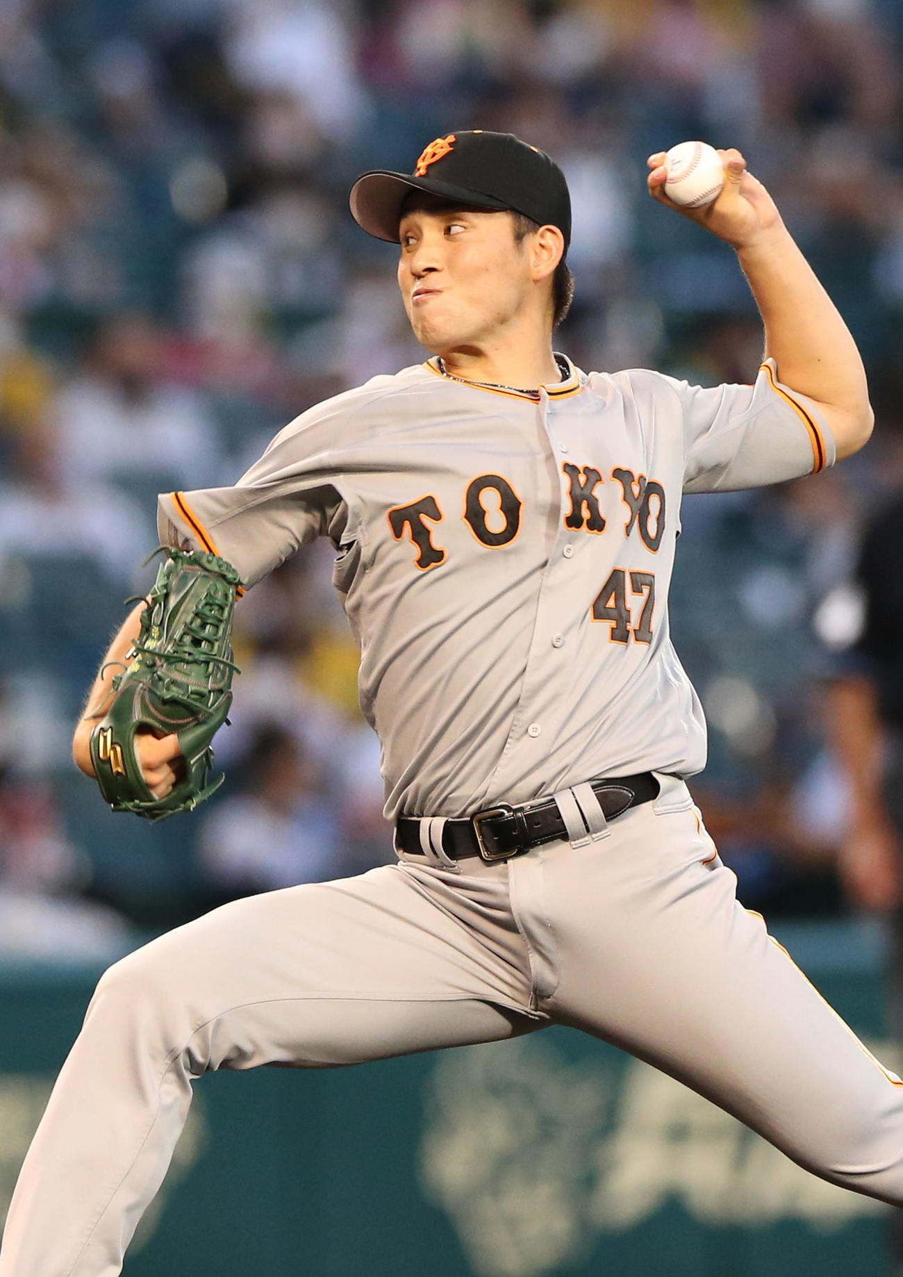 阪神対巨人　巨人先発の高橋（撮影・上山淳一）