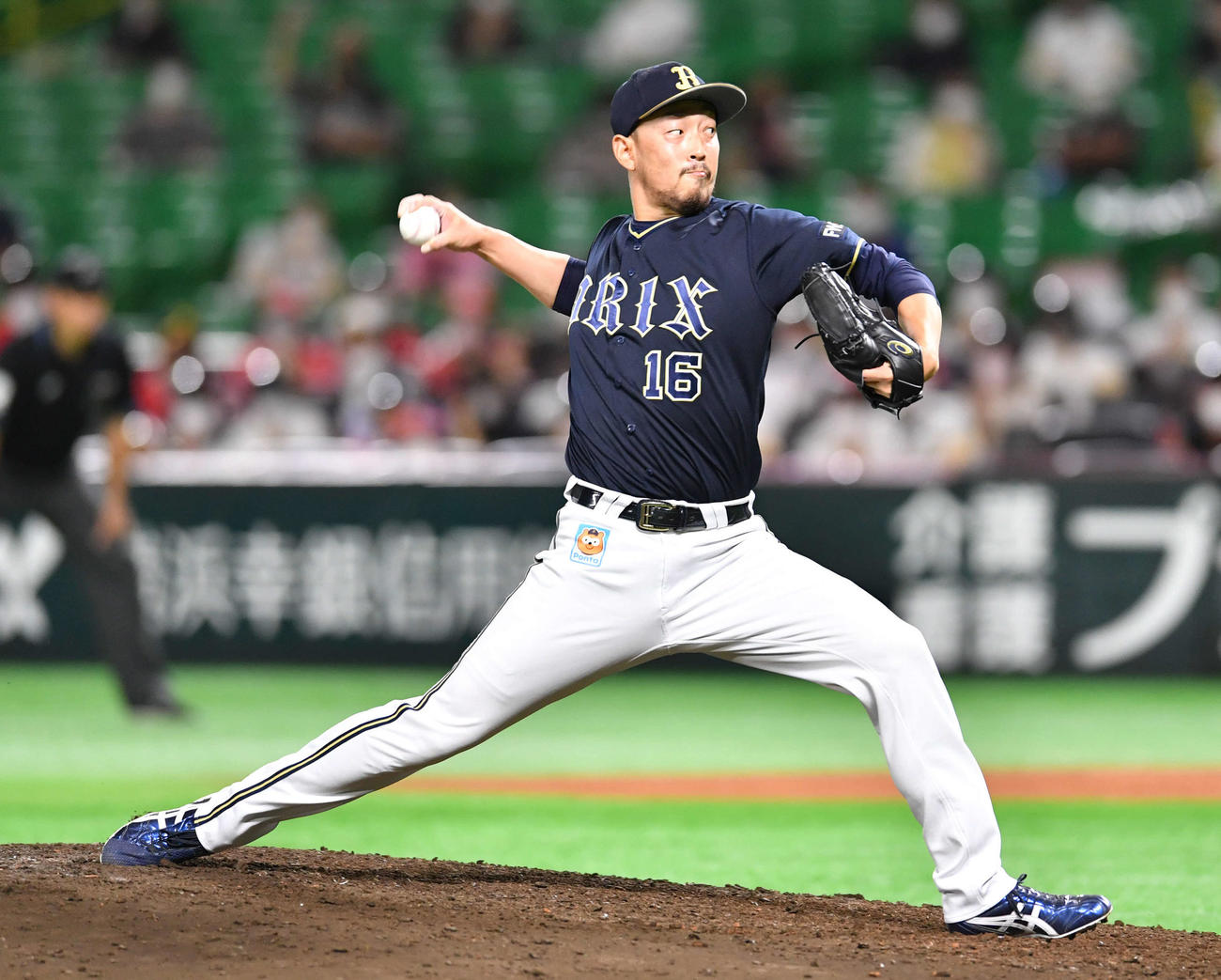 9回裏から登板したオリックス2番手の平野佳（撮影・岩下翔太）